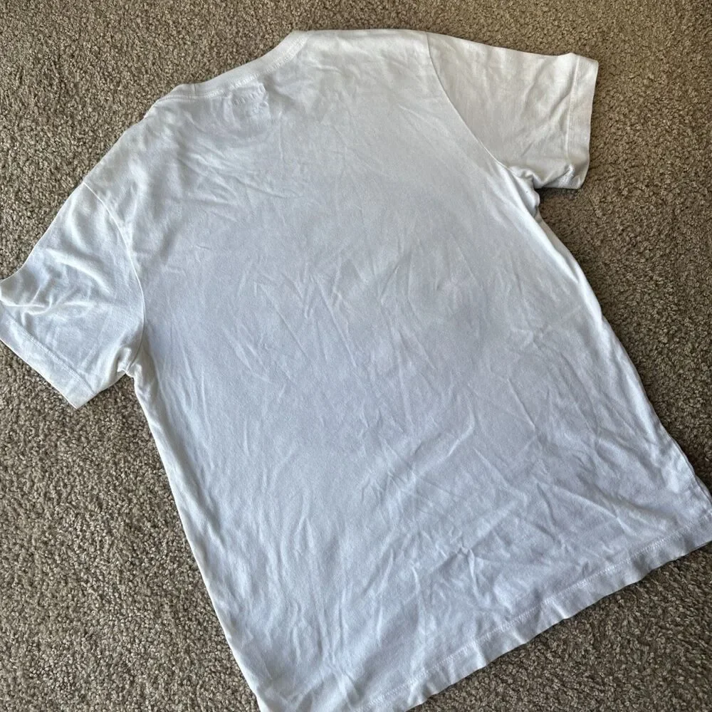 True Religion T-Shirt Dartboard Rosecrans Festival XS White Graphic Print